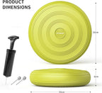 Inflated Wobble Cushion,Circular Non-slip Texture for Comfortable Sitting,Extra Thick Dyna Disc with Pump for Core Strength,Wiggle Seat to Improve Posture,Fitness,660lb Load Capacity