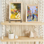 12 Pack Iron Display Stands, 4 Inch Black Plate Holder Easel for Display, Decorative Tabletop Frame Picture Stand for Book, Collectibles, Card and Arts