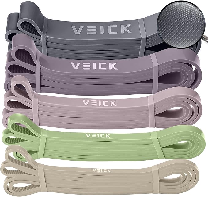 VEICK Resistance Bands for Working Out, Exercise Bands, Workout Bands, Pull Up Assistance Bands, Long Heavy Stretch Bands Set for Men Women, Power Weight Gym at Home Fitness Equipment