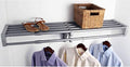 EZ Shelf - DIY Expandable Closet Shelf and Rod, 40" - 73", MOUNTS Between 2 Side Walls (No End Brackets), Silver