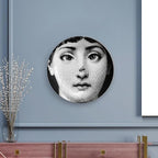 Lina Cavalieri Plate, Wall Decorative Plate, Mysterious Face Plate Wall Hanging Decoration,Including Bracket And Special Spring HooK,style-4,7inch