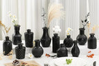 Mini Bud Vases As Wedding Centerpieces for Tables,Clear Bud Vases for Flowers,Small Flower Vases Suitable for Birthday Party,Anniversary,Wedding Reception,Baby Shower (Matt Black, 24PCS)