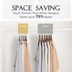 HOUSE DAY Taupe Velvet Hangers 60 Pack, Non Slip Clothes Felt Hanger Heavy Duty for Coat, Premium Slim Space Saving Suit Hangers for Closet Organizer, 360° Rotating Silver Hook