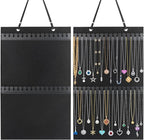 Caffox Hanging Necklaces Holder, Large Jewelry Organizer for Necklaces, Bracelets, and Ankles, Necklaces Display Storage Hanger for Wall, Closet and Door