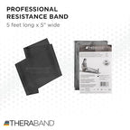 THERABAND Professional Resistance Band, Black Level 5 Special Heavy, 5 ft Exercise Band for Physical Therapy, Strength Training, Upper and Lower Body Workouts, Yoga and Pilates