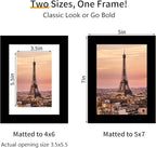 5x7 Picture Frame 3 Pack - Black Poster Frame Display Pictures 4x6 with Mat or 5 x 7 Without Mat for Wall Hanging Horizontal and Vertical