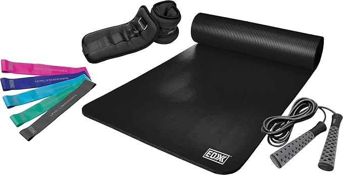 EDX 9 Piece Full Body Workout Kit, Black