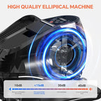Under Desk Elliptical Machine with Remote Control, 16 Adjustable Speed Electric Ellipse Leg Exerciser Pro As Seen On TV for Senior, Portable Quiet Seated Pedal Exerciser