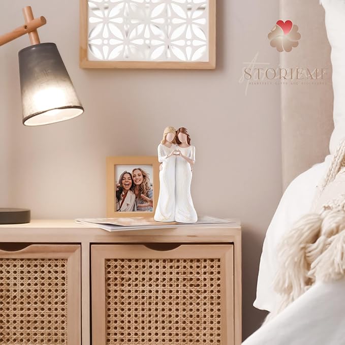 Storieme Sister Figurines - Best Friends Gifts for Women, Bestie Friendship Christmas & Birthday Gift