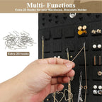 Extra Large Earring Organizer - Wall Mount Earring Holder for Up to 420 Pairs, Hanging Jewelry Organizer for Women & Girls