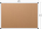 VIZ-PRO Cork Notice Board, 24 X 18 Inches, Silver Aluminium Frame