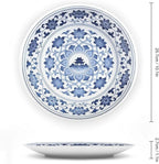 Chinese Style Blue And White Pattern-Q9 Bone China Decorative Plate, 10inch Wall Art Home Decor