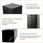 Metal Umbrella Holder, 16.5x6.3x6.3inch Square Free Standing Umbrella Rack Decorative Umbrella Holder Bin Multipurpose Walking Sticks Holder for Umbrella Cane Entryway Home Office (Style A)