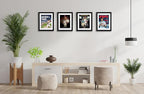 Goldfinch 2 Packs Sports Magazine Frames Displays Magazines Measuring 8.5 x 11.25 or 8.25 x 11 inches with Double White Core Matting, Deep Frame Moulding, with Installed Hanger
