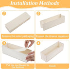 10 Pcs Mini Foldable Clothes Drawer Organizer, Fabric Drawer Organizer for Nursery, Small Drawers Fabric Organizers for Clothing, Sock Underwear Bra Belt Tie Scarves Drawers, Light Beige
