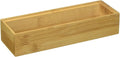 Lipper International 8181S Bamboo Wood Stacking Drawer Organizer Box, 3" x 9", Set of 2