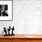 3 Pcs Thinker Large Statue Set - Black Art Abstract Home Accent Figurines for Living Room, Bedroom, Shelves, Office Desktop, Coffee Table Decor, Gift for Women (3 Pcs Black, 9")