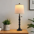 Lamps Set of 2 Modern Farmhouse Table Lamp Bedside Reading Lamps Living Room End Tables Set Lamps for Night Stands Bedroom Night Lamp,High 26.25 Inch, (Black (Single Pack), High 27 inches)