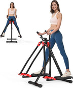 Air Walk Elliptical Glider Machine,30" inch Long Stride Full-Body Cardio Cross Trainer Foldable uitable for Small Spaces,350LBS Weight Capacity