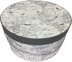 Sarah's Hat Boxes Classic Travel Hat Box – 14.75" x 7.5" (Dia. x Ht.) Handmade in USA – Odorless Non-Toxic Adhesive, Cording Handle – Premium Storage for Hats & Accessories