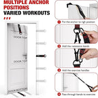 Resistance Bands with Handles, Exercise Bands with Door Anchor for Working Out, Home Gym Workout Equipment for Push Downs, Tricep, Biceps, Arms, Back, Chest, Abs, Shoulder Training