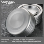 Outdoor Ashtray with Lid, Flip Top Stainless Steel Ash Tray, Metal Windproof Cigarette Ashtrays for Indoor or Outdoor Use, Desktop Ashtray Office Patio Home Decor