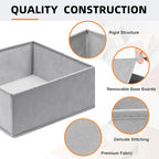 Criusia Drawer Organizer Clothes 12 Pack -Dresser Organizer Bins for Closet Bedroom - Baby Clothes Organizers and Storage for Nursery Organization -Drawer Organizer Divider for Sock Underwear-Grey