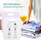 Cabilock 6-Pack Clothes Folding Boards for T-Shirts and Dress Shirts - Lightweight Space-Saving Organizer for Home Closets Drawers and Travel - Plastic Garment Folder 12X10 Inches
