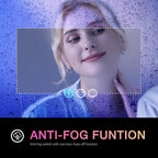 LOAAO 40"X32" LED Bathroom Mirror with Lights, Anti-Fog, Dimmable, RGB Backlit + Front Lighted, Bathroom Vanity Mirror for Wall, Memory Function, Colorful Multiple Light Modes