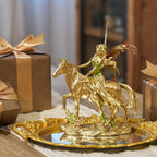 Resin Fairy Statue Elegant Fantasy Decor, Hand-Painted Angel Figurine Graceful Fairy Sculpture for Bookshelf, Mantel, Indoor Outdoor Decor, Thoughtful Gift for Women, Girls (Riding)