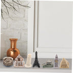 7pcs Resin Architecture Model Miniature Tower London Building Blocks for Home Decor