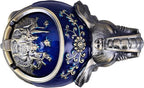 LAUYOO Metal Elephant Ashtray with Lid Windproof Ashtray Outdoor, Indoor Ash Tray for Weed, Vintage Practical Decoration Ashtrays for Cigarettes Great Gift for Men Women(NavyBlue)