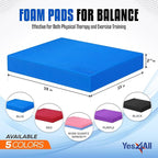 Yes4All Wood Slant board & Balance board (2in1) + Balance Pad XL Blue Physical Therapy, Yoga & Stability Training Balance Mat