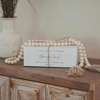 Decorative Books for Home Decor, Wooden Faux Book for Decoration, Farmhouse Stacked Display Books (I CAN DO All Things)