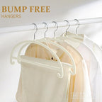 MIZGI 50 Pack Ivory Velvet Hangers - No Shoulder Bumps, Heavy Duty Non-Slip Chrome Hooks for Jackets, Coats, Pants