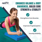 High-Density Balance Pad - Durable TPE Foam Balance Pad Physical Therapy, Foam Exercise Pad with Non-Slip Surface, Lightweight for Home & Gym Workouts, Core Strength & Balance Enhancement