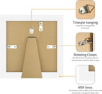 4x4 Picture Frame 3 Pack - Black Poster Frame Display Pictures 3x3 with Mat or 4 x 4 Without Mat for Wall Hanging Horizontal and Vertical