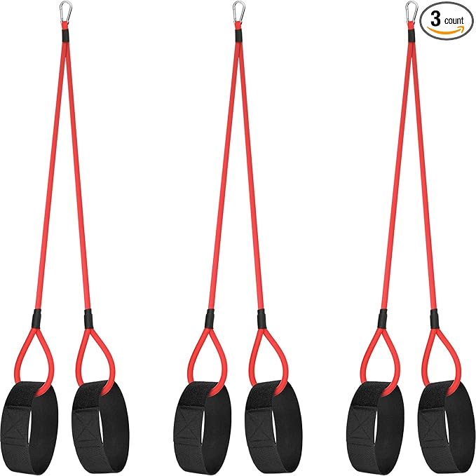 Skylety 3 Pcs Baseball Resistance Bands Youth & Adult Exercise Baseball Pitching Training Bands, 3 Levels 20/30/50 Lbs
