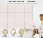 Large Cork Board Alternative 36" X 24" Bulletin Board - 6 Pack Removable Felt Wall Tiles with 20 pushpins, Large Cork Boards for Walls Cork Board for Office Pin Board Tack Board - Oatmeal