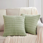 Fancy Homi 4 Packs Decorative Throw Pillow Covers for Living Room Couch Bed, Modern Farmhouse Boho Home Décor Accent Cushion Case, 20" x 20", Sage Green