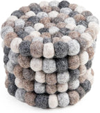 Round Felt Ball Coasters - 100% Merino Wool Table Coasters - Felt Coaster Pads, Absorbent Trivet for Drinks - Heat Resistant, Thick & Durable Hand Felted - Woolygon - Multicolor Set of 5 (Pebbles)