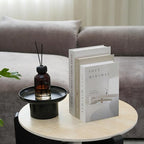 3 PCS Faux Decorative Books for Home Decor-Coffee Table Books Decor-Aesthetic Fake/Faux Books for Decoration,libros Decoration for Coffee Table, Shelf Accessories (Eight THE Space Soft)