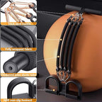 2026 Upgrade Foot Pedal Resistance Band, Adjustable 4-Tube Pedal Ankle Puller Resistance Band with Handle, Multifunction Home Gym Equipment, Stirrup Puller for Men Women for Full Body Exercise