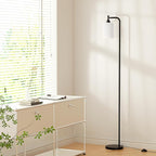 Ziisee Floor Lamps for Living Room - Standing Lamp with Frosted White Glass Shade, Modern Industrial Floor Lamp with LED Bulbs, Black Tall Lamp for Bedroom Office(Light Bulb Included)