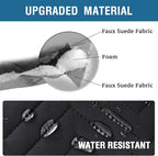 H.VERSAILTEX Armrest Covers for Sofa Water Resistant Couch Arm Covers Remote Control Holder Sofa Armrest Organizer for Magazine, Tablet, Phone, iPad(Set of 2, Black/Grey)