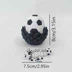 Enchanted 3D Egg with Miniature Inside - Handcrafted Printed Collectible | Fantasy Decor & Gift (Soccer Dragon & Egg (Box))
