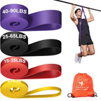 Pull Up Assistance Bands Set 5 LBS - 230 LBS, Long Resistance Bands for Pull Ups Working Out, Gym Workout Bands for Men Exercise Muscle Training and Shape Body - Carry Bag Included