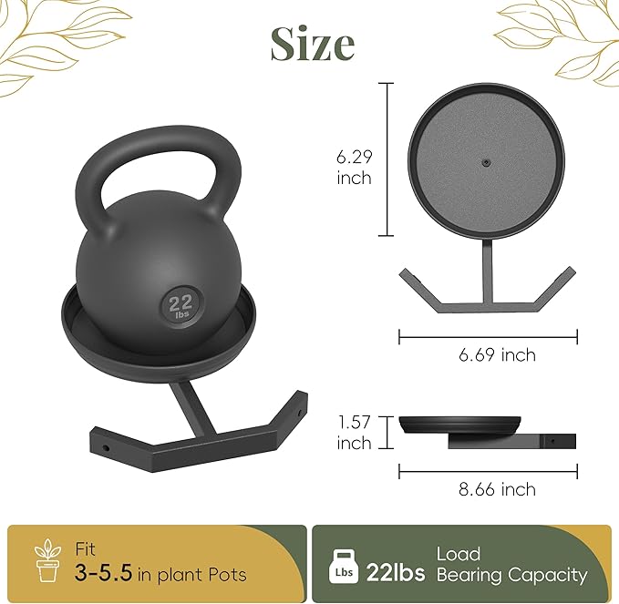 BXF Floating Plant Shelves for Wall Set of 3, Heavy Duty Matte Black Corner Wall Planters for Indoor Plants, Minimalist Round Corner Shelf with Safety Guardrail, Rust-Proof Hanging Plant Holder