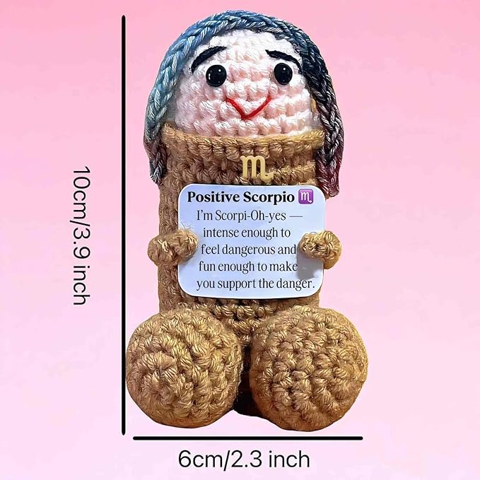 Scorpio Gifts Women Men Birthday Decorations,Scorpio Zodiac Gifts Astrology Plush Toy for Halloween,Retirement Bosses Day Christmas Stocking Stuffers Inspirational Stuff Things (Scorpio)