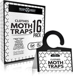 Clothing Moth Traps 16 Pack - Non Toxic Moth Traps for Clothes with Pheromone Attractant - Closet Moth Traps Odorless Sticky Traps for Closet, Carpets - Trap a Pest
